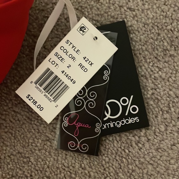 Reupload - Red Strapless Midi Dress - Picture 3 of 3